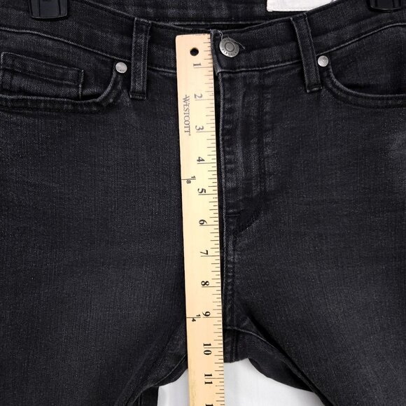 Pistola Skinny Jeans Size 28 Woman's Mid Rise Distress Black Denim Stretch - Picture 8 of 14